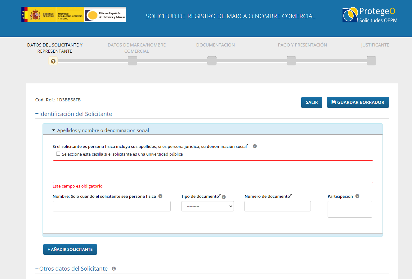 Cómo registrar una marca en España de forma online paso 3
